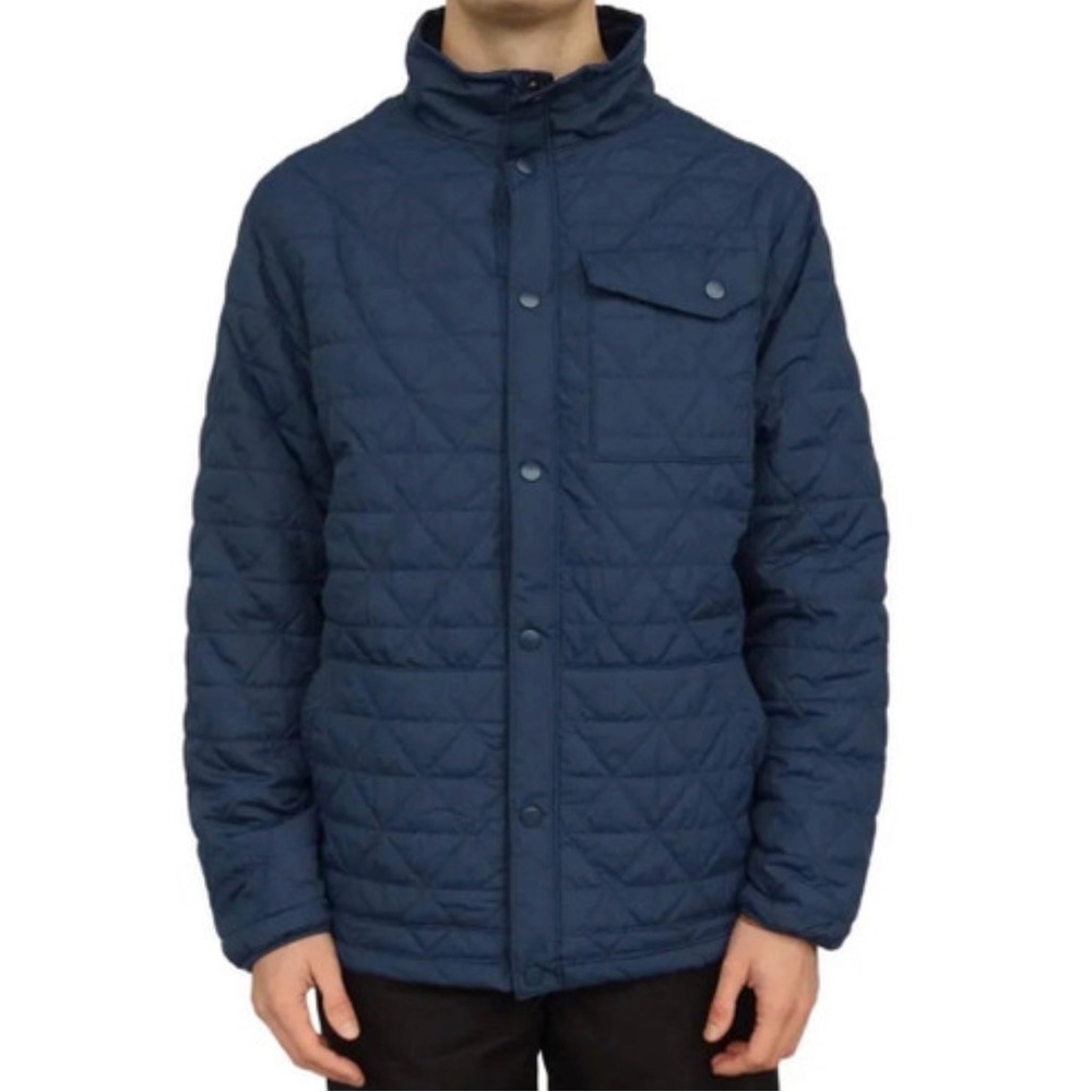 iceburg Outwear Men's Medium Navy Quilted Puffer Jacket Lined Lightweight